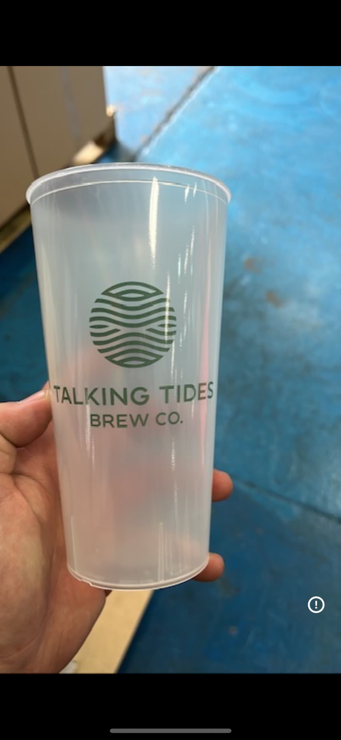 Close up of high quality full wrap printing on a pint cup