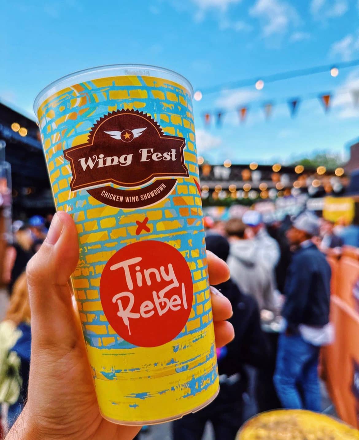 Palletised printed festival cups ready for shipping