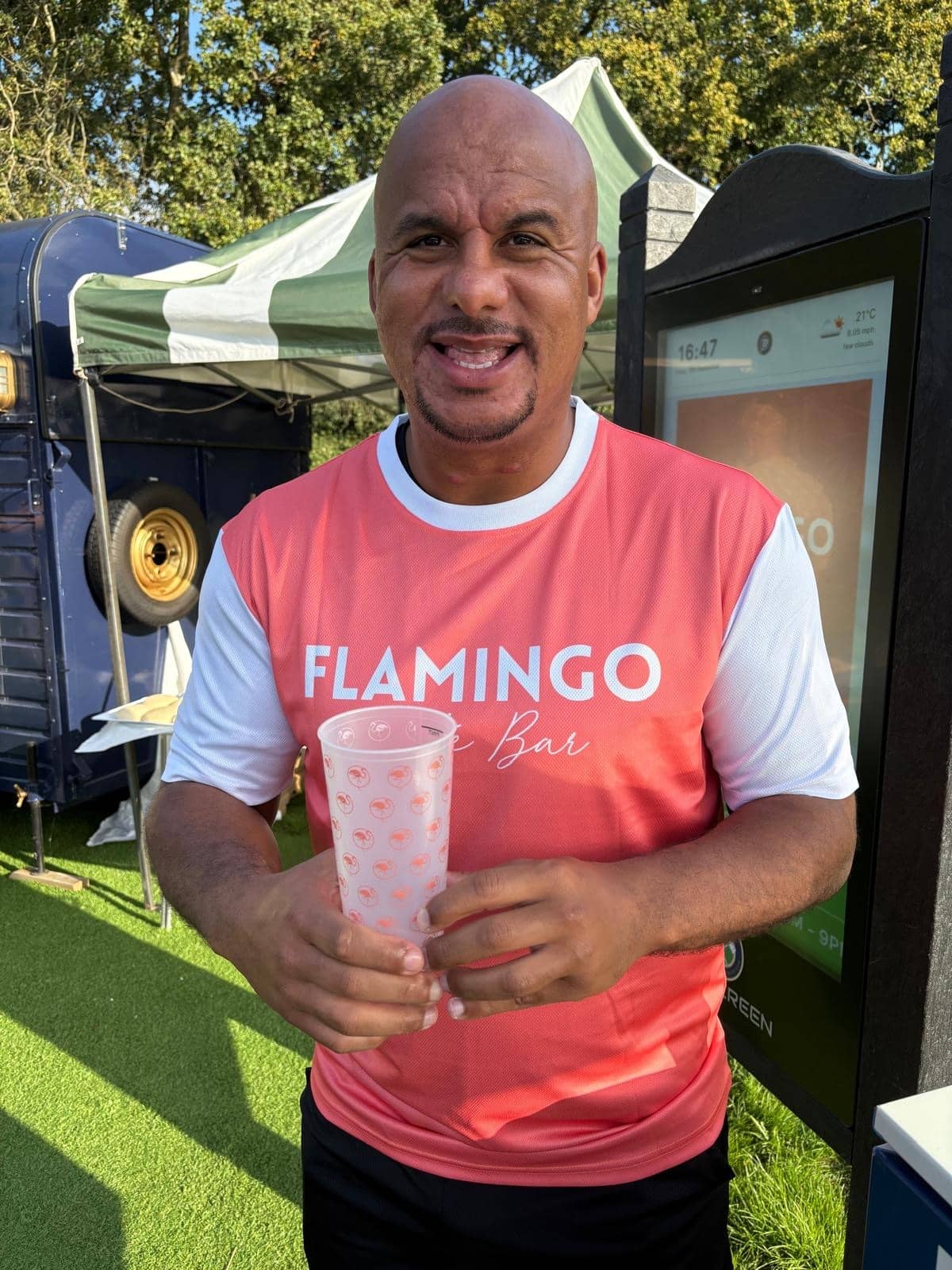 Branded party cups for reception bars